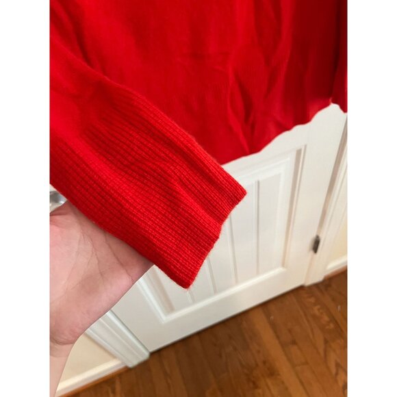 Anthropologie Moth Red Cashmere‎ Turtleneck Sweater Size M - Picture 3 of 5